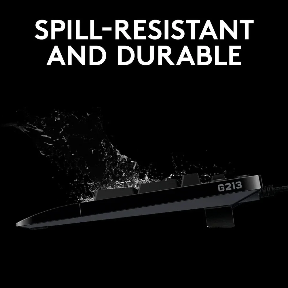 Logitech G213 Prodigy RGB Gaming Keyboard LIGHTSYNC‎ Wired Spill-Resistant